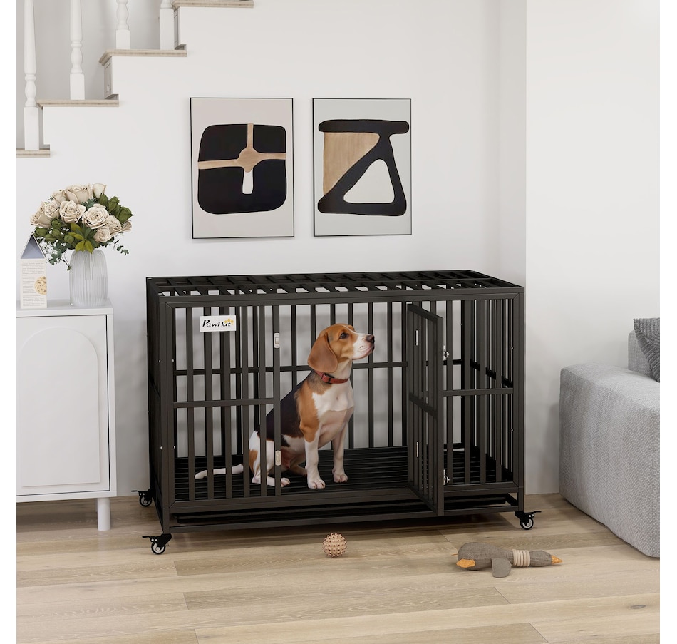 Image 962178_ALTMORE1.jpg, Product 962-178 / Price $299.99, PawHut 49" Heavy Duty Steel Dog Crate Kennel Pet Cage, Black from PawHut on TSC.ca's Home & Garden department