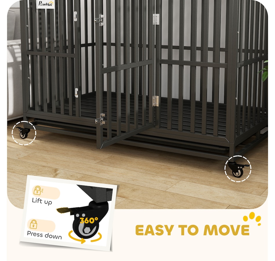 Image 962178_ALTMORE3.jpg, Product 962-178 / Price $299.99, PawHut 49" Heavy Duty Steel Dog Crate Kennel Pet Cage, Black from PawHut on TSC.ca's Home & Garden department