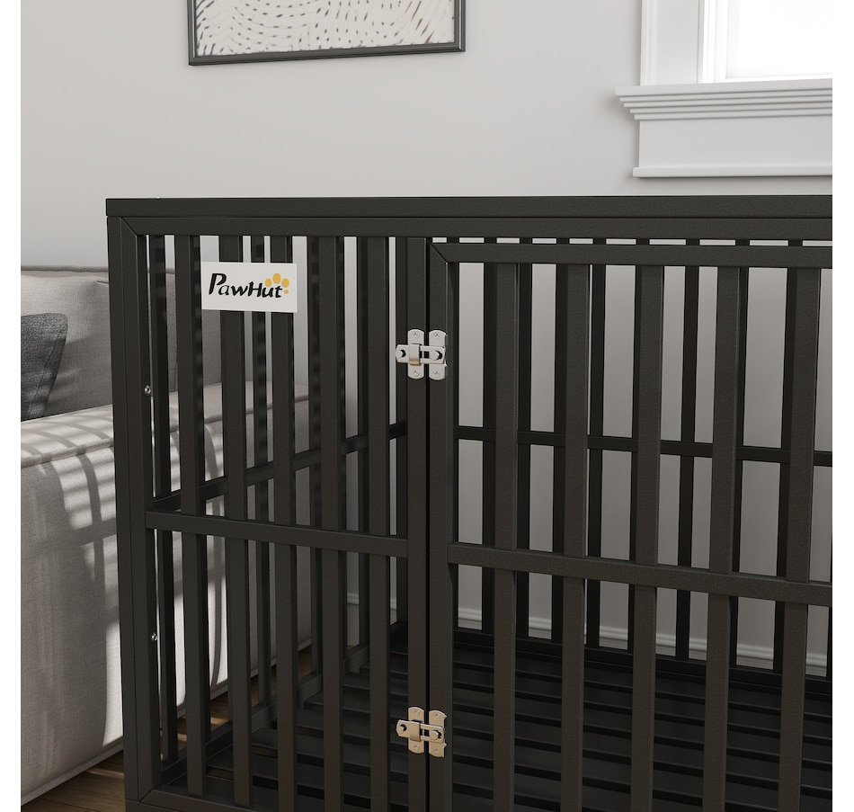 Image 962178_ALTMORE7.jpg, Product 962-178 / Price $299.99, PawHut 49" Heavy Duty Steel Dog Crate Kennel Pet Cage, Black from PawHut on TSC.ca's Home & Garden department