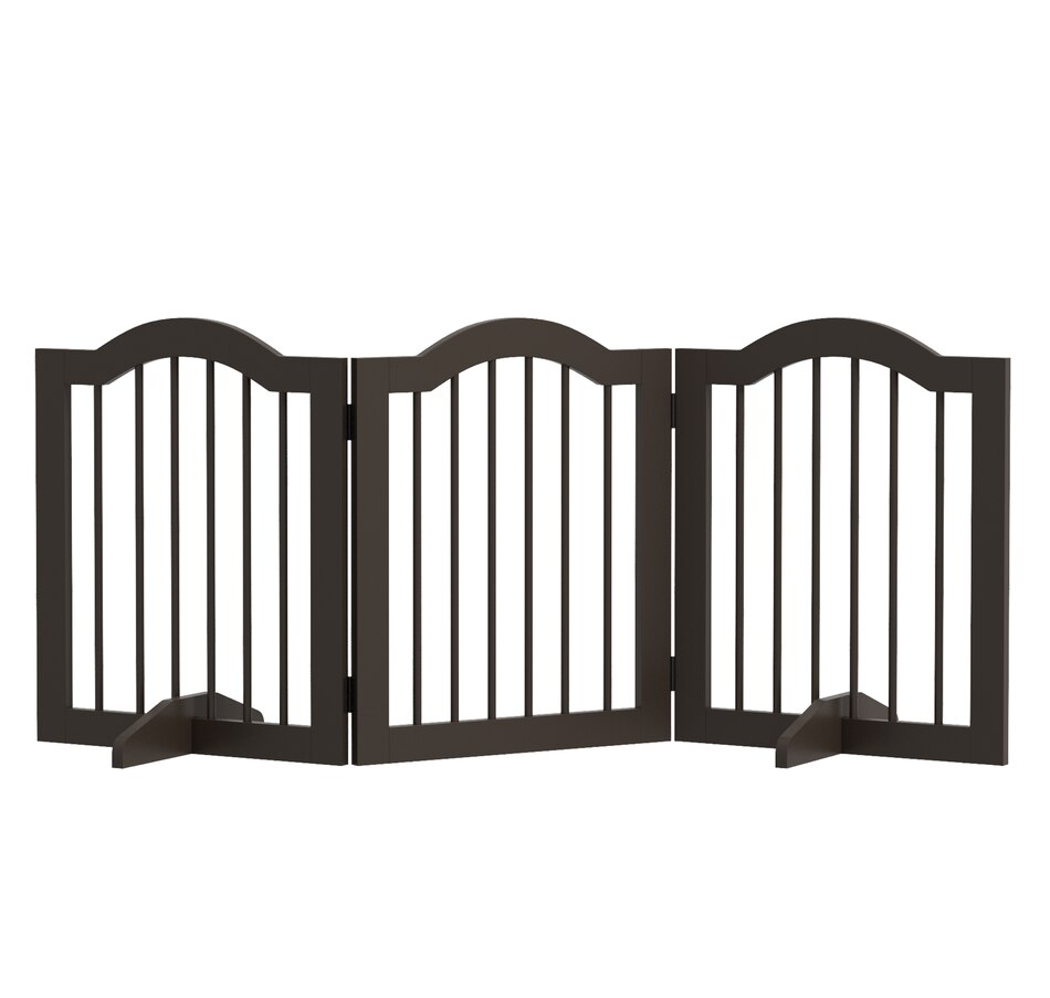 Image 962195.jpg, Product 962-195 / Price $81.99, PawHut Freestanding Pet Gate with 2 Support Feet, Coffee from PawHut on TSC.ca's Home & Garden department