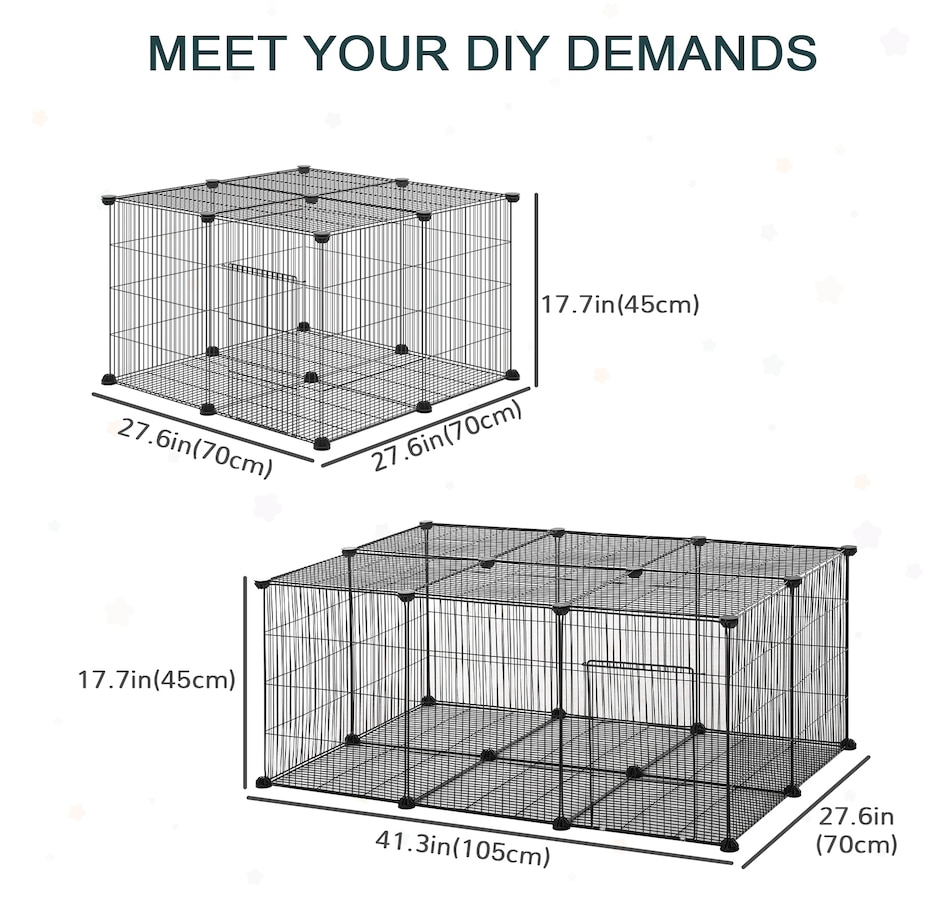 Image 962198_ALTMORE3.jpg, Product 962-198 / Price $62.99, PawHut Pet Playpen, Small Animal Cage, Metal Fence for Bunny Guinea Pig from PawHut on TSC.ca's Home & Garden department