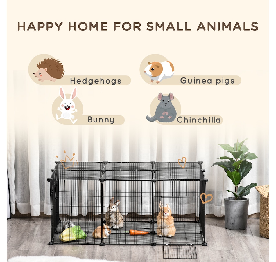 Image 962198_ALTMORE5.jpg, Product 962-198 / Price $62.99, PawHut Pet Playpen, Small Animal Cage, Metal Fence for Bunny Guinea Pig from PawHut on TSC.ca's Home & Garden department