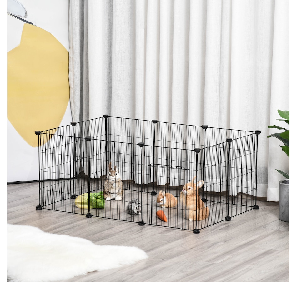 Image 962198_ALTMORE8.jpg, Product 962-198 / Price $62.99, PawHut Pet Playpen, Small Animal Cage, Metal Fence for Bunny Guinea Pig from PawHut on TSC.ca's Home & Garden department