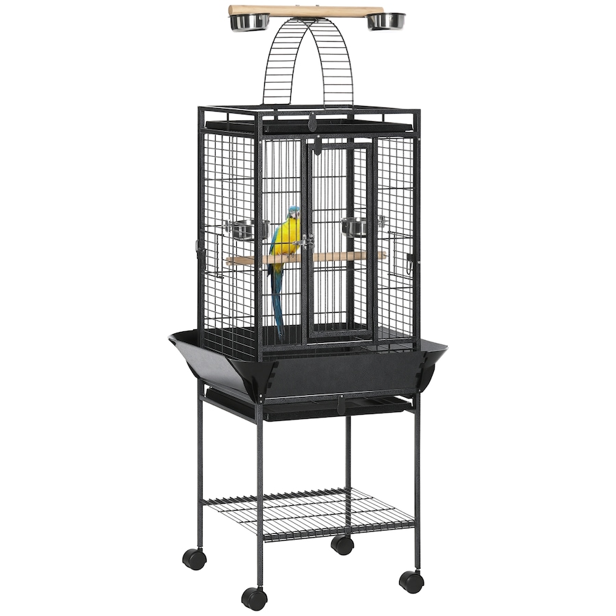 Image 962209.jpg, Product 962-209 / Price $154.99, PawHut 61.5 Inch Bird Cage Parakeet House for Cockatiel with Stand, Black from PawHut on TSC.ca's Home & Garden department