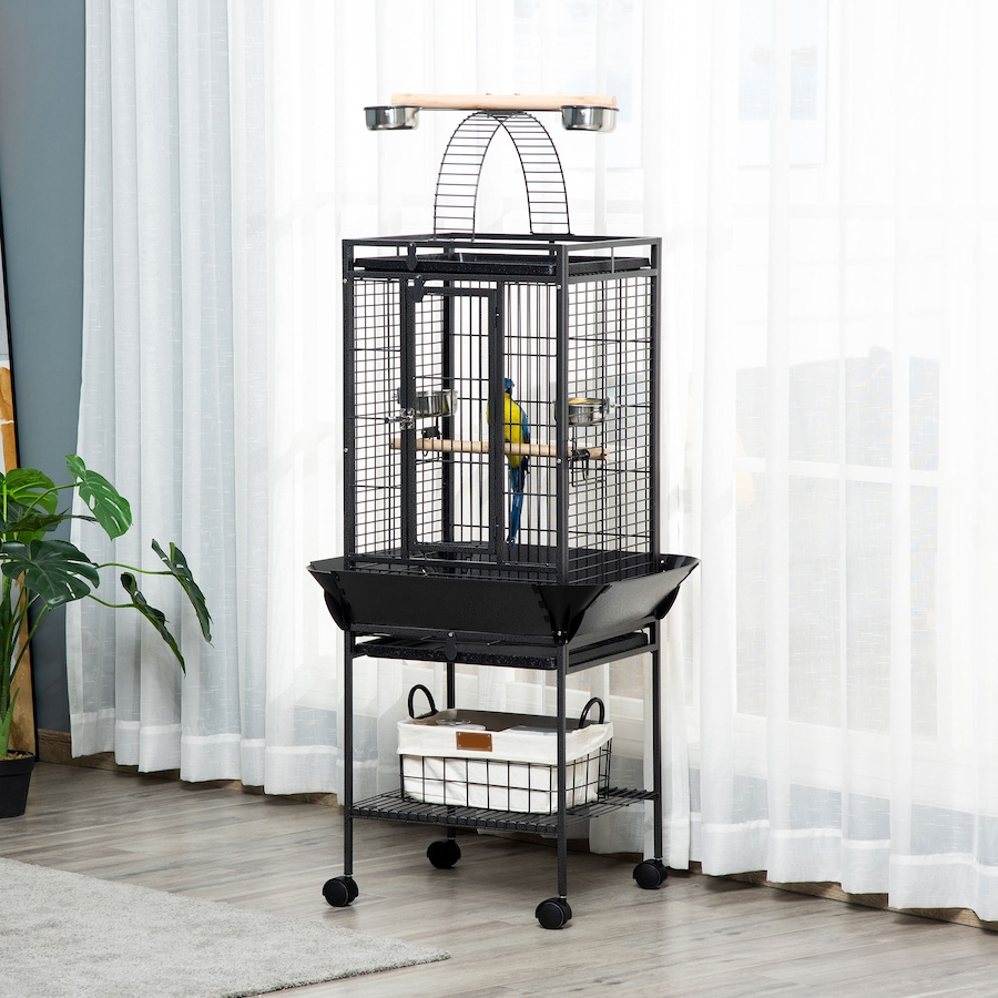 Image 962209_ALTMORE1.jpg, Product 962-209 / Price $154.99, PawHut 61.5 Inch Bird Cage Parakeet House for Cockatiel with Stand, Black from PawHut on TSC.ca's Home & Garden department