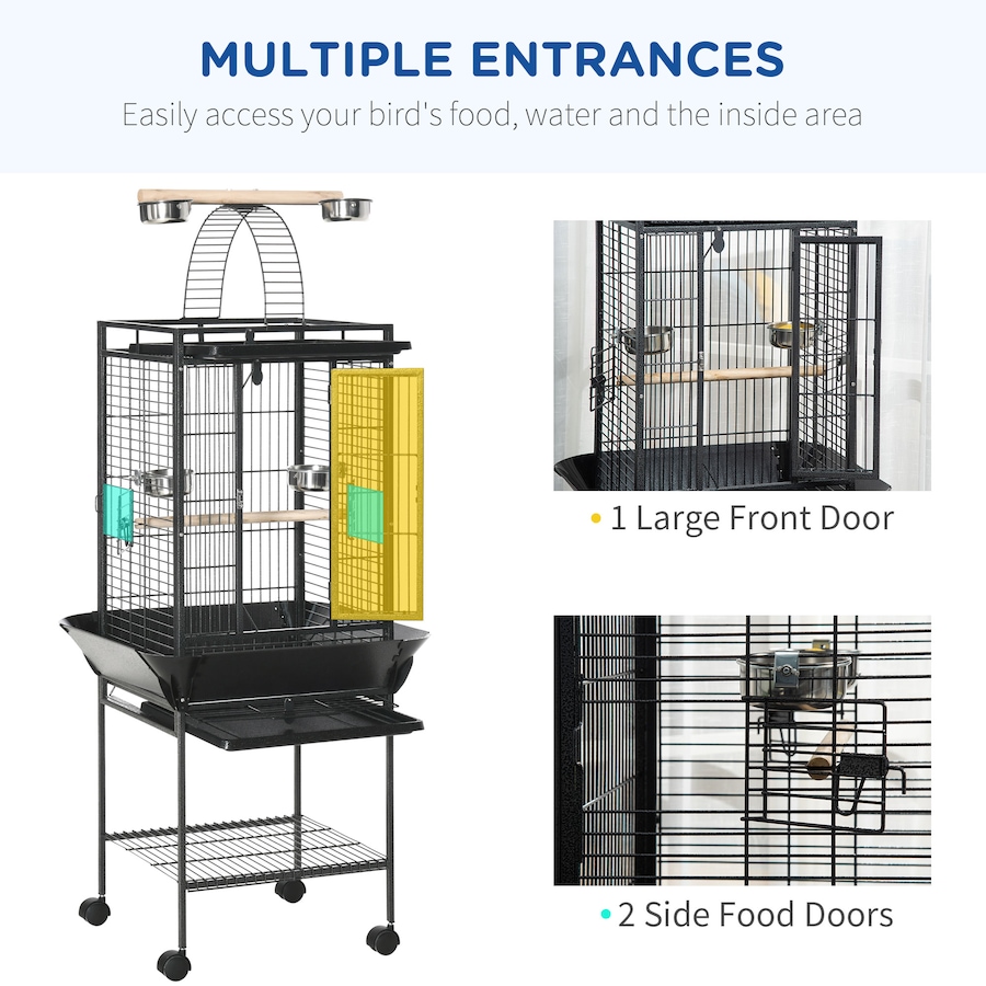 Image 962209_ALTMORE5.jpg, Product 962-209 / Price $154.99, PawHut 61.5 Inch Bird Cage Parakeet House for Cockatiel with Stand, Black from PawHut on TSC.ca's Home & Garden department