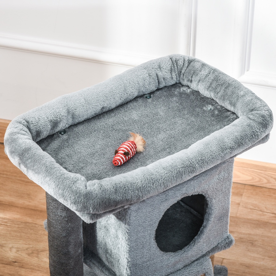 Image 962217_ALTMORE6.jpg, Product 962-217 / Price $55.99, PawHut Cat Tree, Small Cat Tower with Perch, Scratching Post, Grey from PawHut on TSC.ca's Home & Garden department