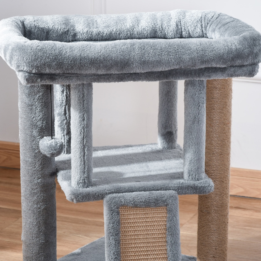 Image 962217_ALTMORE7.jpg, Product 962-217 / Price $55.99, PawHut Cat Tree, Small Cat Tower with Perch, Scratching Post, Grey from PawHut on TSC.ca's Home & Garden department