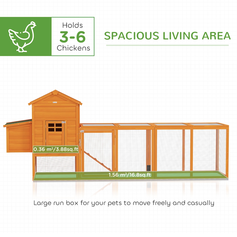 Image 962243_ALTMORE3.jpg, Product 962-243 / Price $269.99, PawHut Chicken Coop W/ Extra Large Run Wooden Hen House W/ Slide-out Tray from PawHut on TSC.ca's Home & Garden department