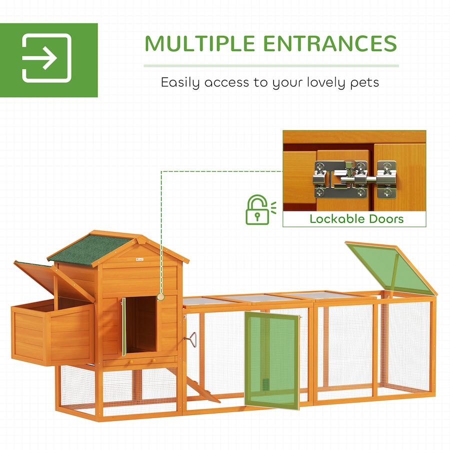 Image 962243_ALTMORE4.jpg, Product 962-243 / Price $269.99, PawHut Chicken Coop W/ Extra Large Run Wooden Hen House W/ Slide-out Tray from PawHut on TSC.ca's Home & Garden department
