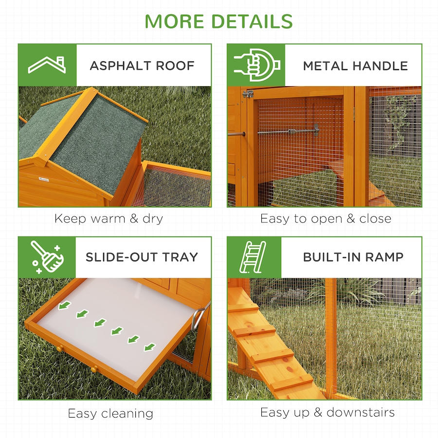 Image 962243_ALTMORE6.jpg, Product 962-243 / Price $269.99, PawHut Chicken Coop W/ Extra Large Run Wooden Hen House W/ Slide-out Tray from PawHut on TSC.ca's Home & Garden department