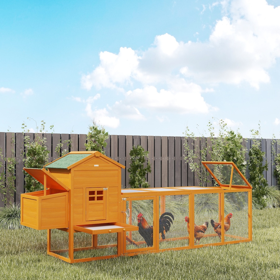 Image 962243_ALTMORE7.jpg, Product 962-243 / Price $269.99, PawHut Chicken Coop W/ Extra Large Run Wooden Hen House W/ Slide-out Tray from PawHut on TSC.ca's Home & Garden department
