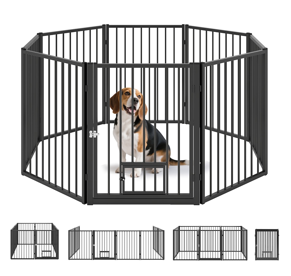 Image 962273.jpg, Product 962-273 / Price $136.99, PawHut 8 Panels Dog Playpen Pet Playpen Dog Fence Puppy Pen with Door, 30"H from PawHut on TSC.ca's Home & Garden department