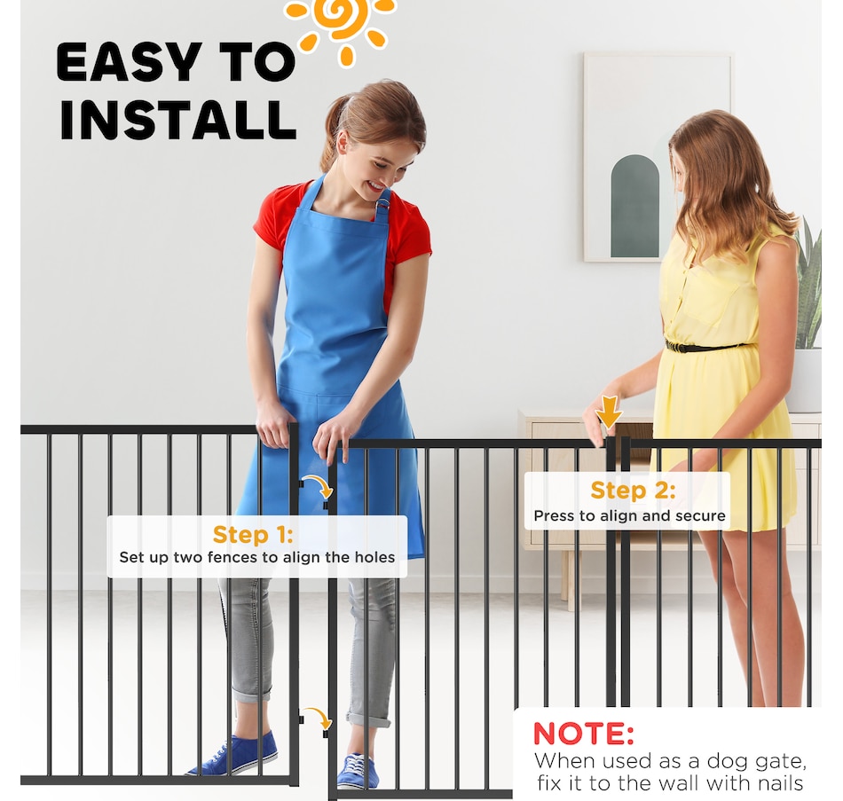 Image 962273_ALTMORE6.jpg, Product 962-273 / Price $136.99, PawHut 8 Panels Dog Playpen Pet Playpen Dog Fence Puppy Pen with Door, 30"H from PawHut on TSC.ca's Home & Garden department