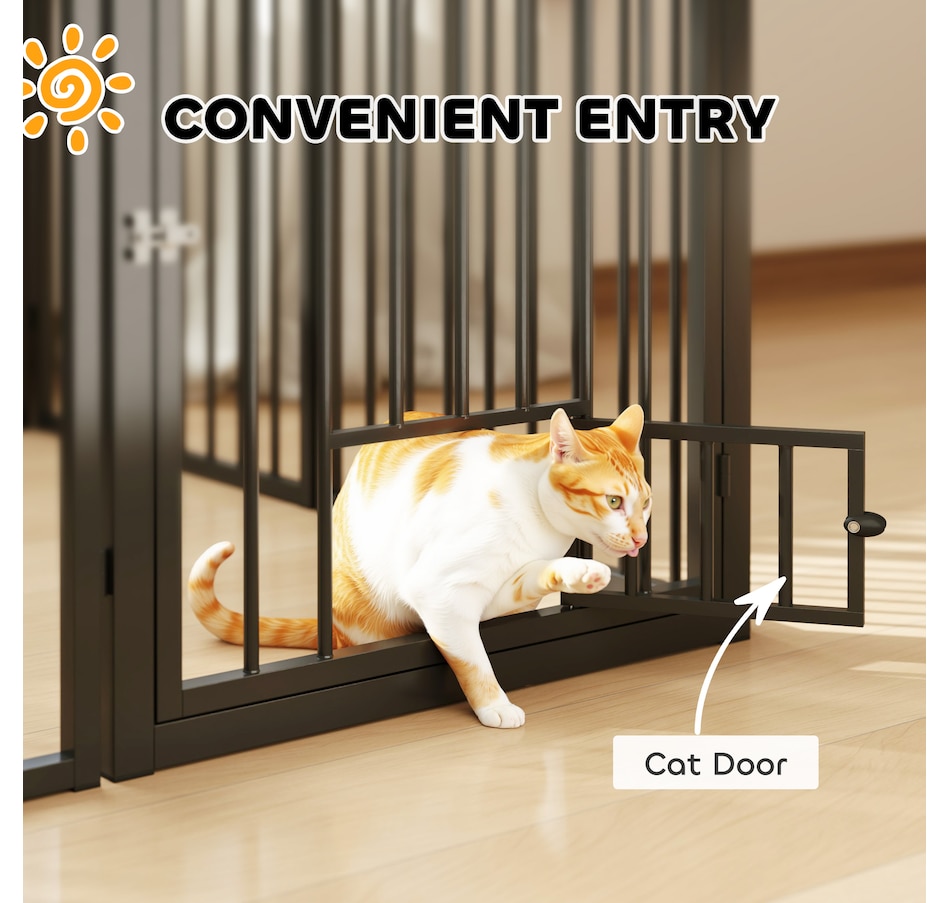 Image 962273_ALTMORE7.jpg, Product 962-273 / Price $136.99, PawHut 8 Panels Dog Playpen Pet Playpen Dog Fence Puppy Pen with Door, 30"H from PawHut on TSC.ca's Home & Garden department