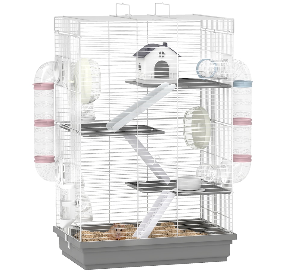 Image 962282.jpg, Product 962-282 / Price $74.99, PawHut Large Hamster Cage, Gerbil Cage for Dwarf Hamster, Mouse, Grey from PawHut on TSC.ca's Home & Garden department