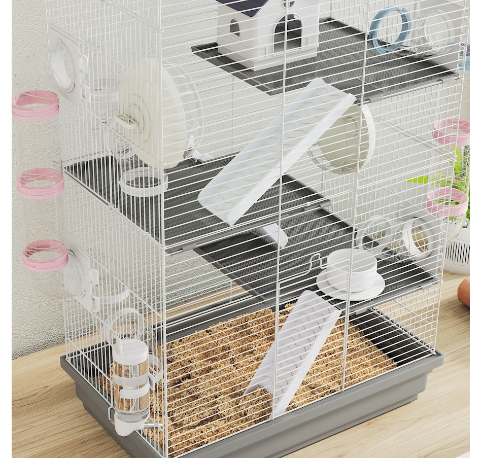 Image 962282_ALTMORE8.jpg, Product 962-282 / Price $74.99, PawHut Large Hamster Cage, Gerbil Cage for Dwarf Hamster, Mouse, Grey from PawHut on TSC.ca's Home & Garden department