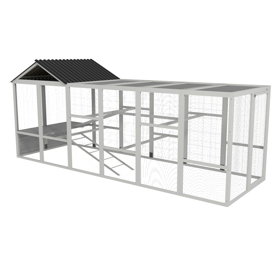 Image 962299.jpg, Product 962-299 / Price $377.99, PawHut Outdoor Wooden Chicken Coop, Combinable Design Hen House with Run from PawHut on TSC.ca's Home & Garden department