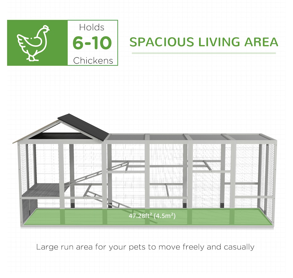 Image 962299_ALTMORE3.jpg, Product 962-299 / Price $377.99, PawHut Outdoor Wooden Chicken Coop, Combinable Design Hen House with Run from PawHut on TSC.ca's Home & Garden department