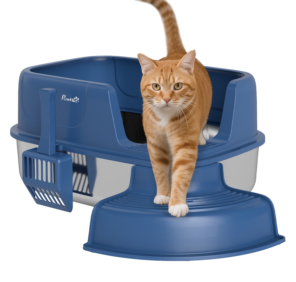 Image 962309.jpg, Product 962-309 / Price $56.99, PawHut Stainless Steel Cat Litter Box, High Sided Cat Litter Box with Scoop from PawHut on TSC.ca's Home & Garden department
