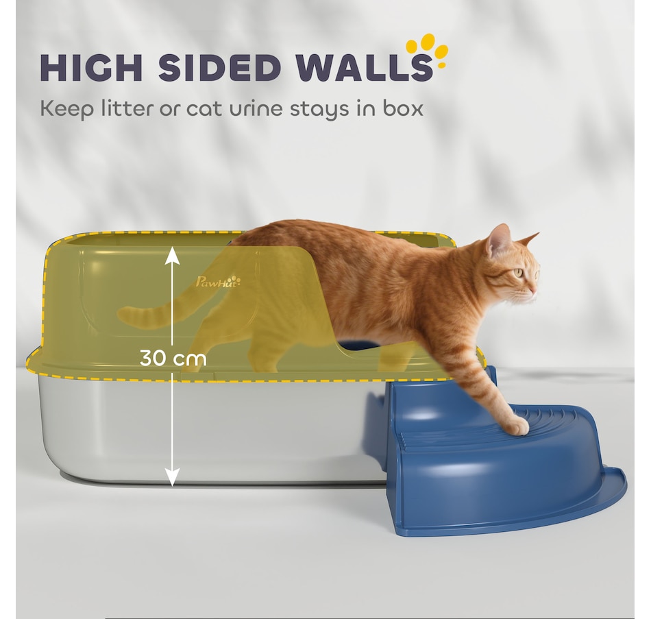 Image 962309_ALTMORE5.jpg, Product 962-309 / Price $56.99, PawHut Stainless Steel Cat Litter Box, High Sided Cat Litter Box with Scoop from PawHut on TSC.ca's Home & Garden department