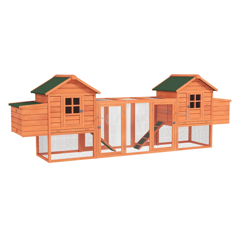 Image 962315.jpg, Product 962-315 / Price $569.99, PawHut 123" Extra Large Chicken Coop Wooden Poultry House, Orange from PawHut on TSC.ca's Home & Garden department