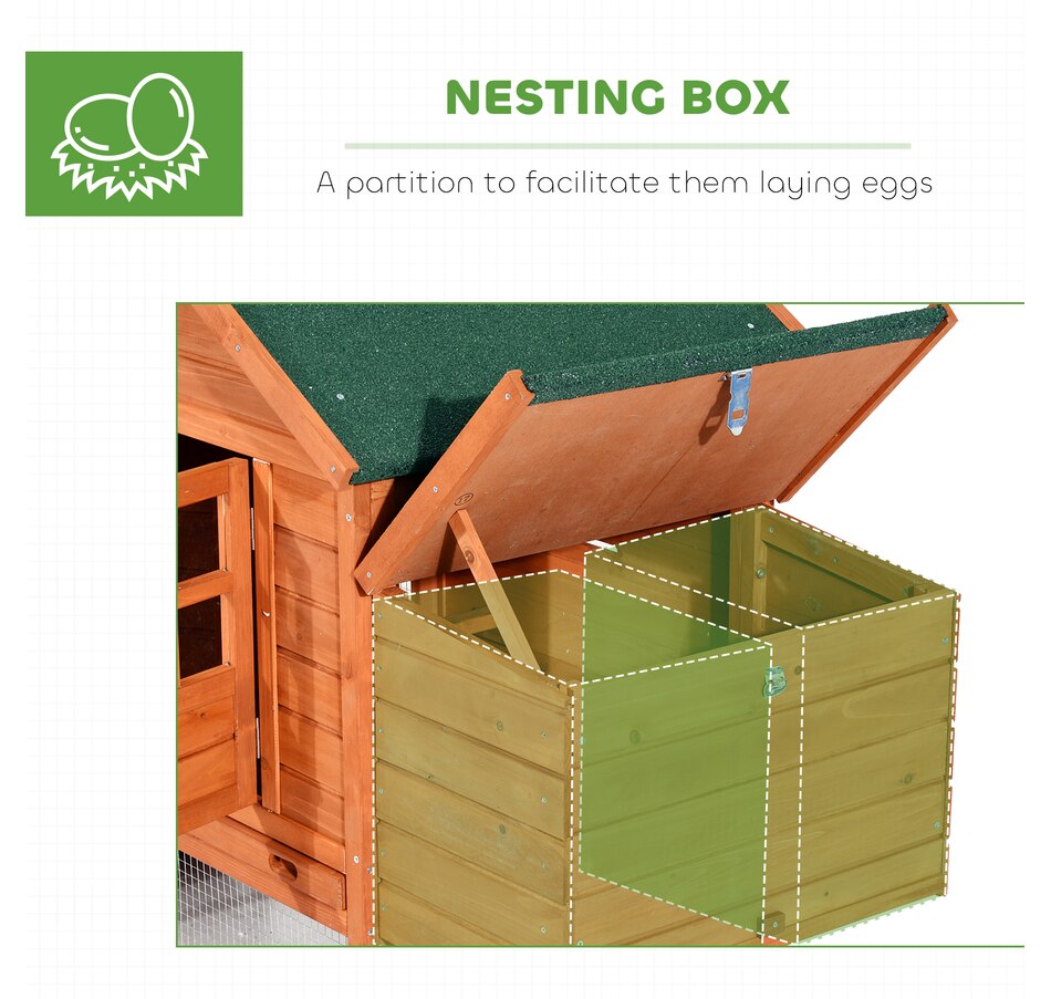 Image 962315_ALTMORE5.jpg, Product 962-315 / Price $569.99, PawHut 123" Extra Large Chicken Coop Wooden Poultry House, Orange from PawHut on TSC.ca's Home & Garden department