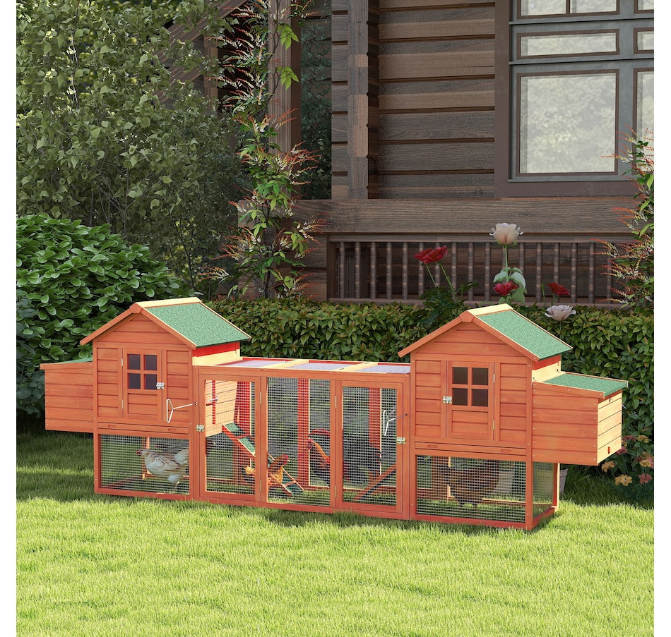 Image 962315_ALTMORE7.jpg, Product 962-315 / Price $569.99, PawHut 123" Extra Large Chicken Coop Wooden Poultry House, Orange from PawHut on TSC.ca's Home & Garden department