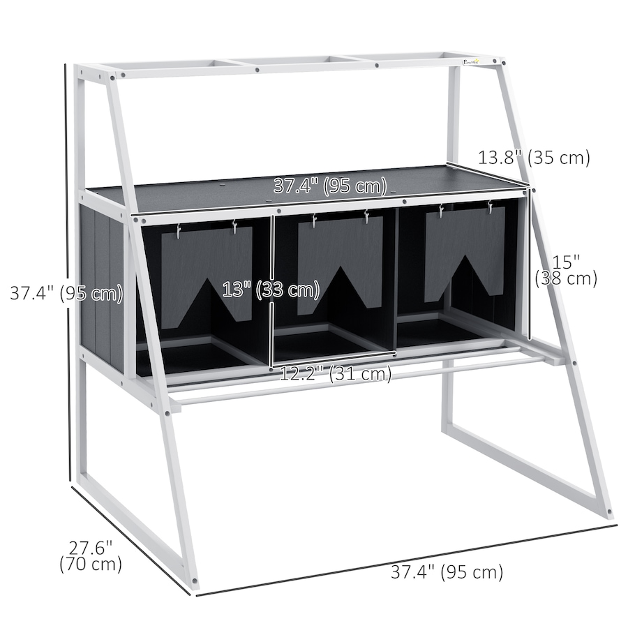 Image 962328_ALTMORE2.jpg, Product 962-328 / Price $98.99, PawHut Chicken Nesting Box 3 Compartments Wooden Nesting Boxes w/ Curtains from PawHut on TSC.ca's Home & Garden department
