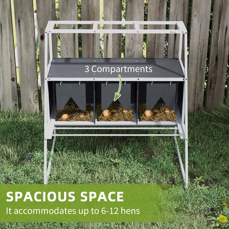 Image 962328_ALTMORE3.jpg, Product 962-328 / Price $98.99, PawHut Chicken Nesting Box 3 Compartments Wooden Nesting Boxes w/ Curtains from PawHut on TSC.ca's Home & Garden department