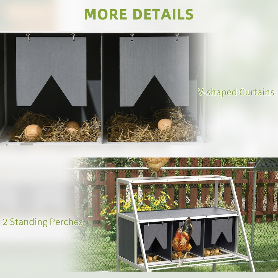 Image 962328_ALTMORE5.jpg, Product 962-328 / Price $98.99, PawHut Chicken Nesting Box 3 Compartments Wooden Nesting Boxes w/ Curtains from PawHut on TSC.ca's Home & Garden department