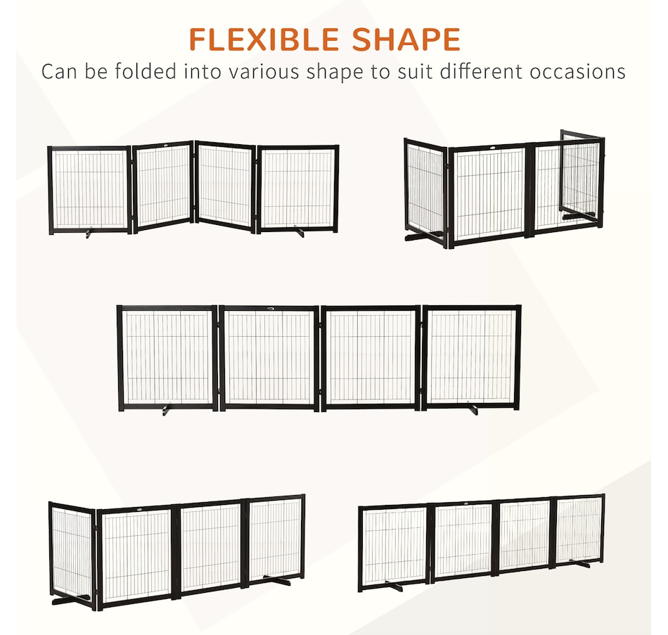 Image 962338_ALTMORE3.jpg, Product 962-338 / Price $99.99, PawHut Wooden Pet Fence with Support Feet Coffee from PawHut on TSC.ca's Home & Garden department