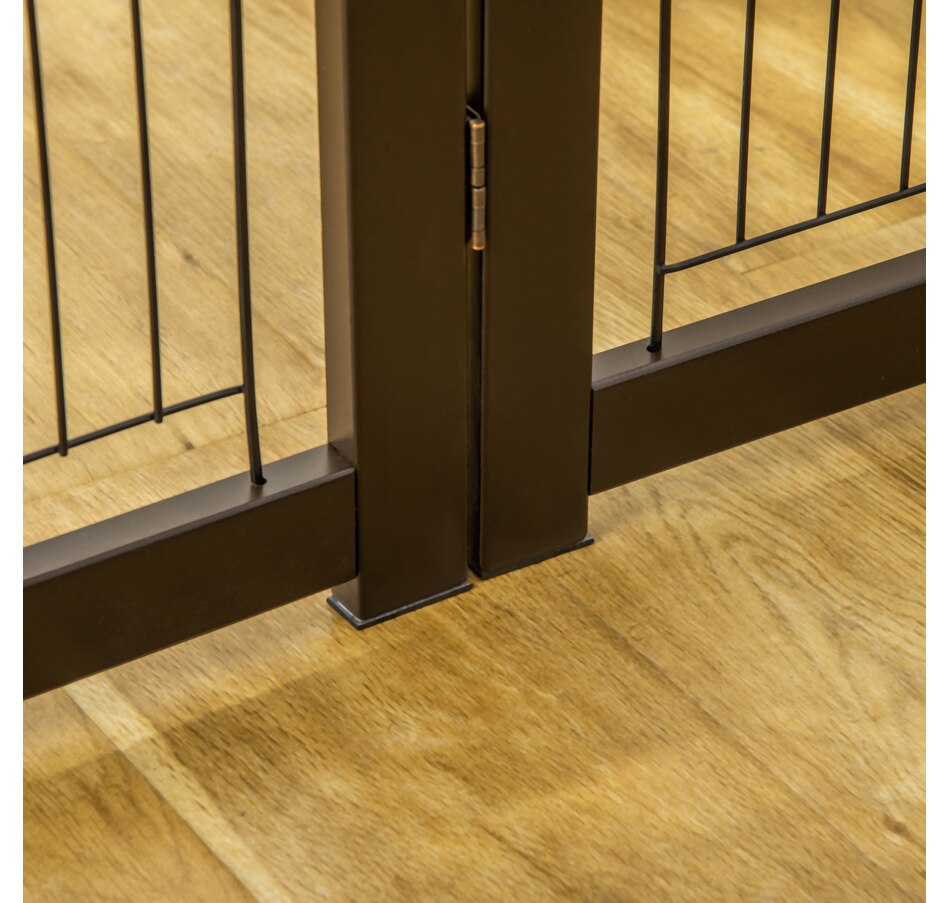 Image 962338_ALTMORE7.jpg, Product 962-338 / Price $99.99, PawHut Wooden Pet Fence with Support Feet Coffee from PawHut on TSC.ca's Home & Garden department