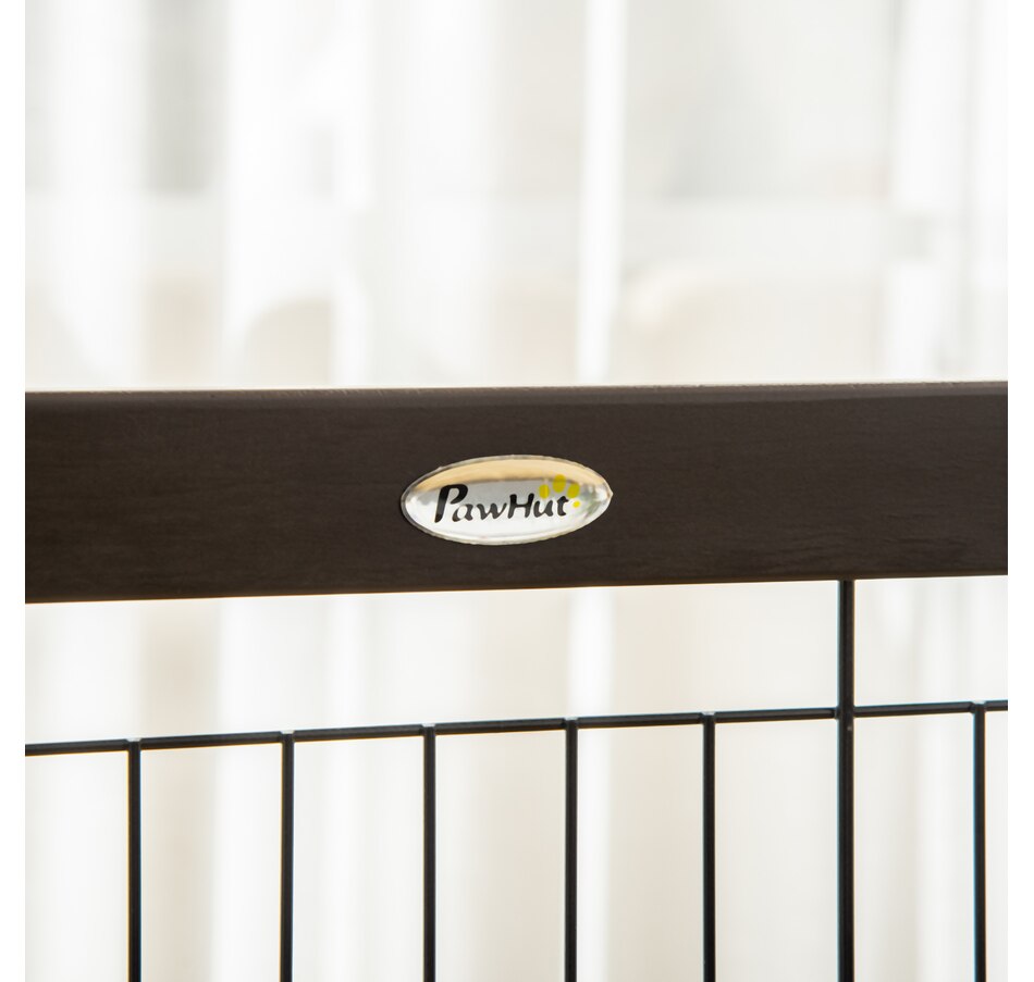 Image 962338_ALTMORE8.jpg, Product 962-338 / Price $99.99, PawHut Wooden Pet Fence with Support Feet Coffee from PawHut on TSC.ca's Home & Garden department