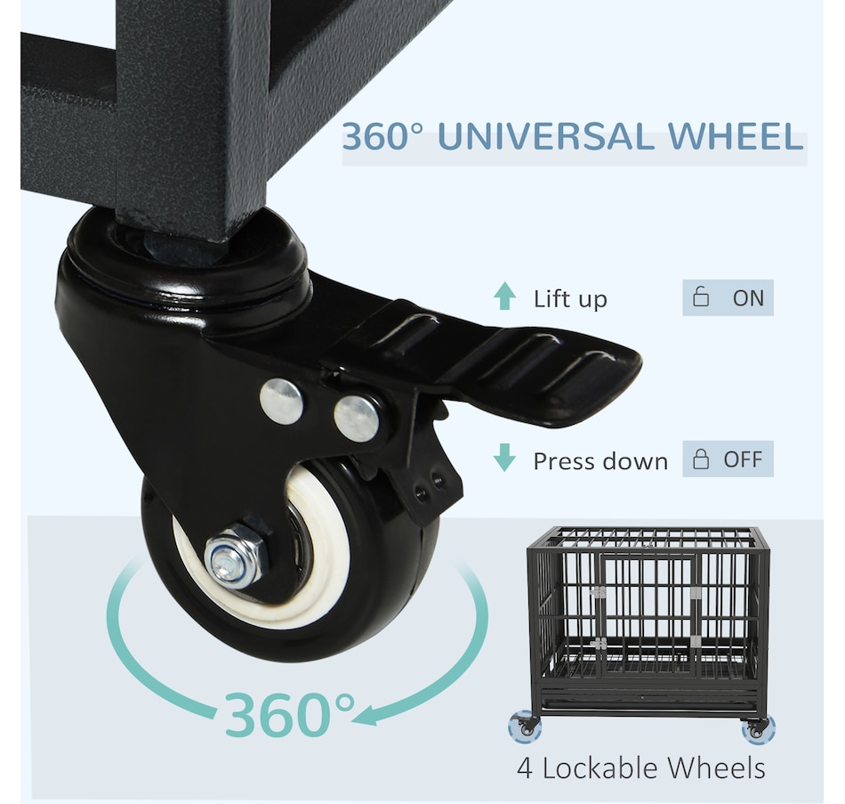 Image 962342_ALTMORE3.jpg, Product 962-342 / Price $129.99, PawHut 36" Heavy Duty Steel Dog Crate Kennel Pet Cage, Grey from PawHut on TSC.ca's Home & Garden department