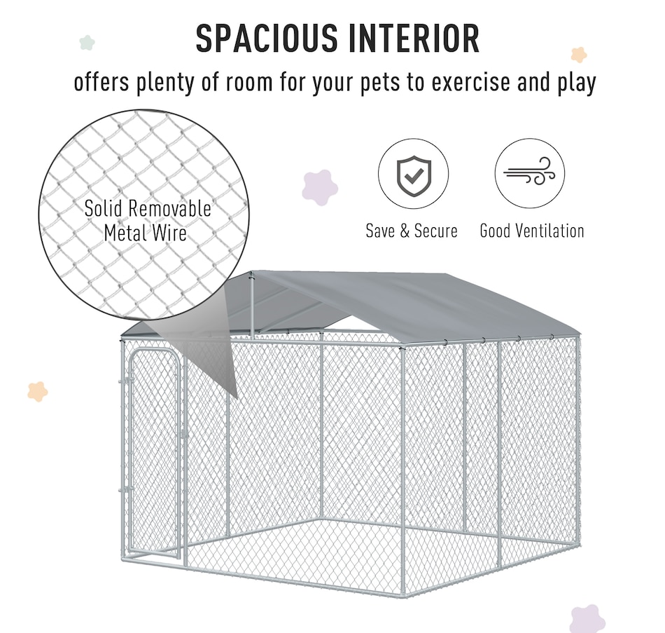 Image 962348_ALTMORE3.jpg, Product 962-348 / Price $469.99, PawHut Outdoor Dog Kennel with Roof, Dog Run from PawHut on TSC.ca's Home & Garden department