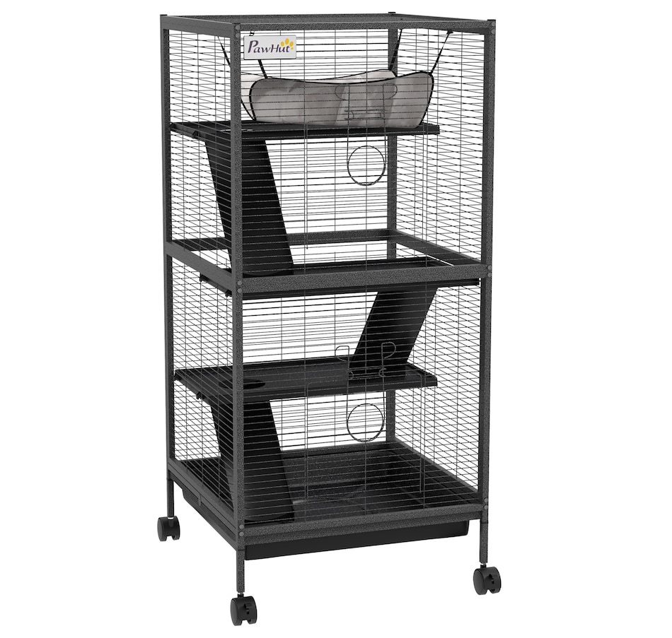 Image 962349.jpg, Product 962-349 / Price $139.99, PawHut 4-Tier Rolling Small Animal Cage Play House, Deluxe Guinea Pig Cage from PawHut on TSC.ca's Home & Garden department