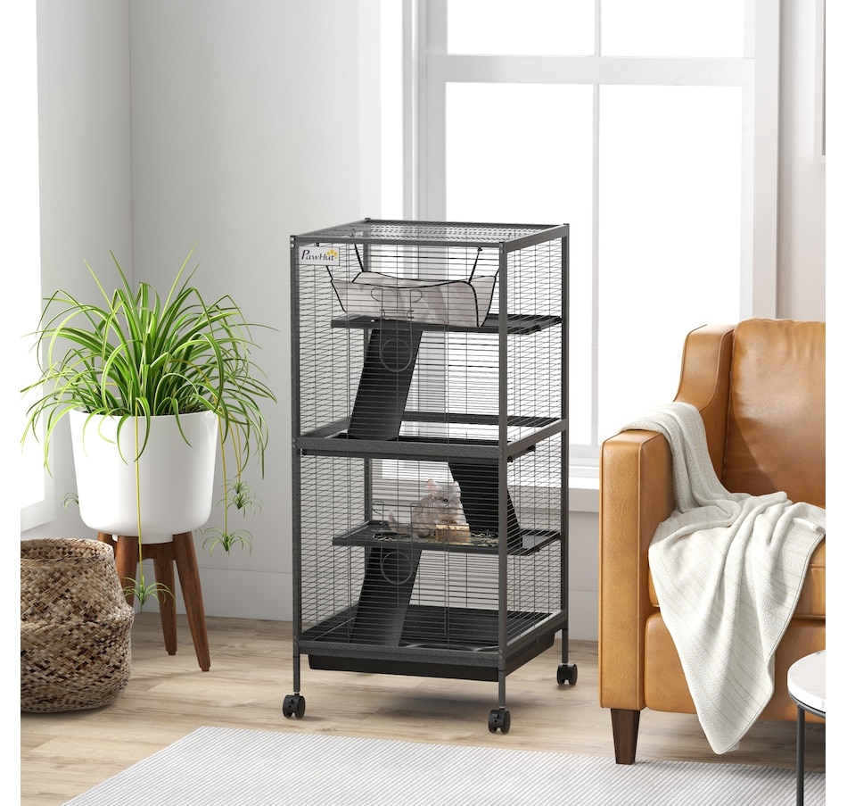 Image 962349_ALTMORE1.jpg, Product 962-349 / Price $139.99, PawHut 4-Tier Rolling Small Animal Cage Play House, Deluxe Guinea Pig Cage from PawHut on TSC.ca's Home & Garden department