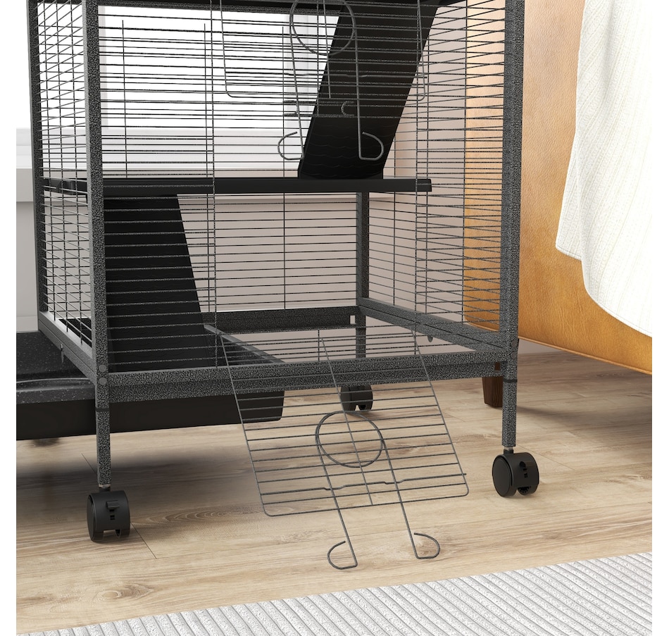 Image 962349_ALTMORE7.jpg, Product 962-349 / Price $139.99, PawHut 4-Tier Rolling Small Animal Cage Play House, Deluxe Guinea Pig Cage from PawHut on TSC.ca's Home & Garden department