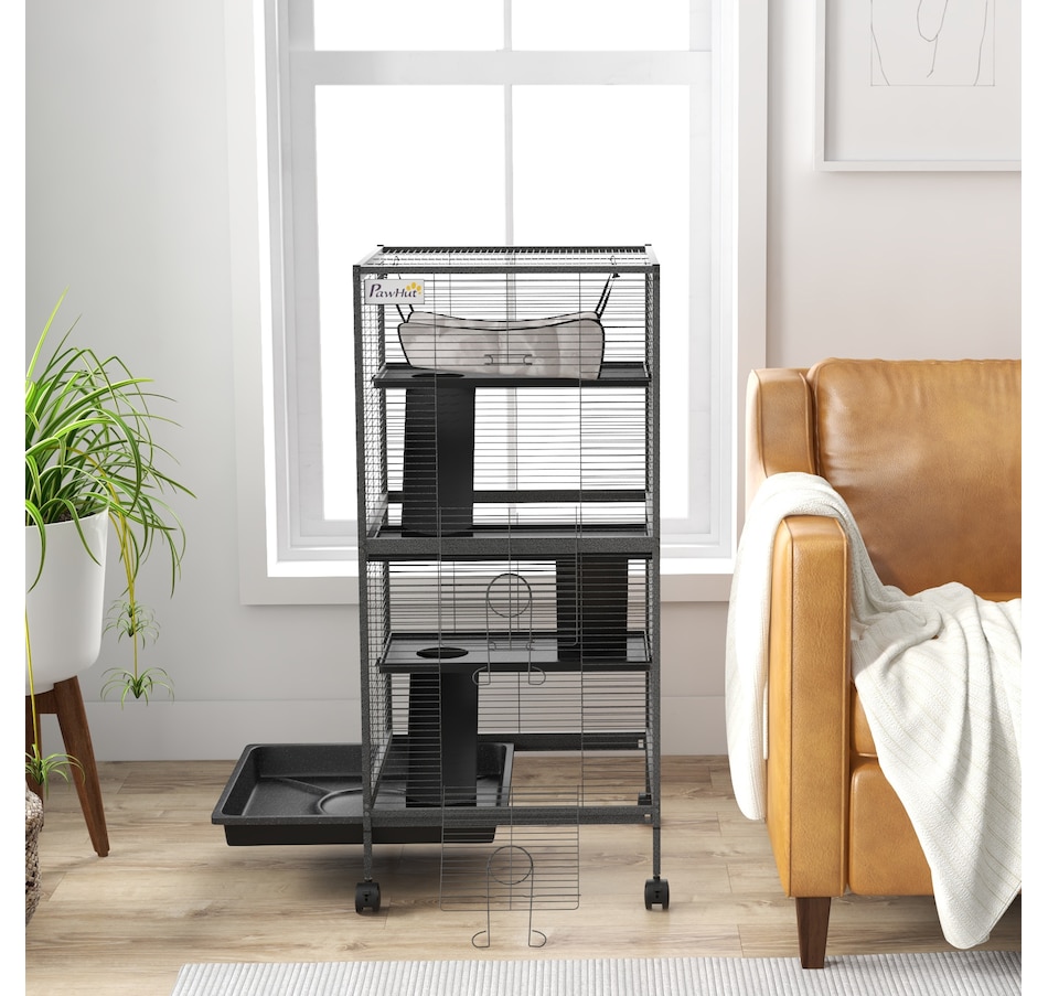 Image 962349_ALTMORE8.jpg, Product 962-349 / Price $139.99, PawHut 4-Tier Rolling Small Animal Cage Play House, Deluxe Guinea Pig Cage from PawHut on TSC.ca's Home & Garden department