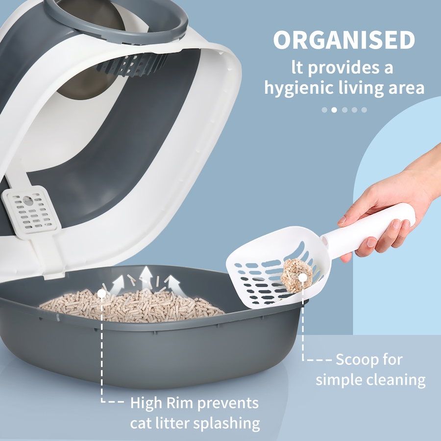Image 962350_ALTMORE3.jpg, Product 962-350 / Price $37.99, PawHut Cat Litter Box with Lid, Covered Litter Box w/ High Sides, White from PawHut on TSC.ca's Home & Garden department