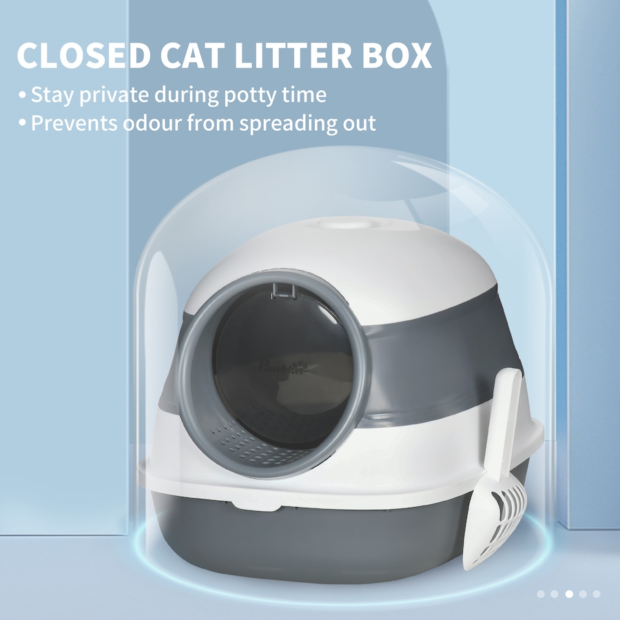 Image 962350_ALTMORE7.jpg, Product 962-350 / Price $37.99, PawHut Cat Litter Box with Lid, Covered Litter Box w/ High Sides, White from PawHut on TSC.ca's Home & Garden department