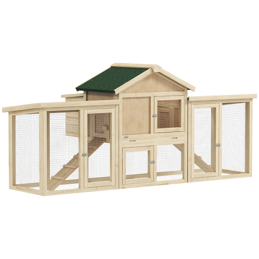 Image 962370.jpg, Product 962-370 / Price $219.99, PawHut Chicken Coop, Wooden Large Rabbit Hutch with Nesting Box, Run, Ramp from PawHut on TSC.ca's Home & Garden department