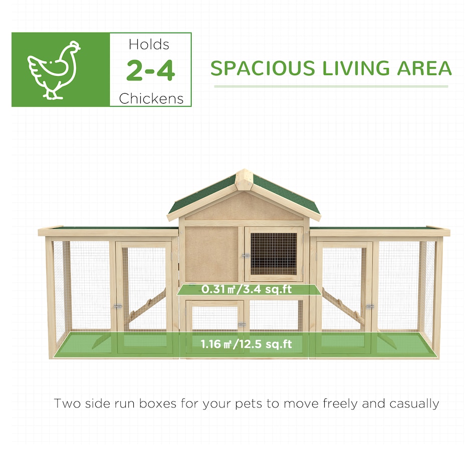 Image 962370_ALTMORE3.jpg, Product 962-370 / Price $277.99, PawHut Chicken Coop, Wooden Large Rabbit Hutch with Nesting Box, Run, Ramp from PawHut on TSC.ca's Home & Garden department