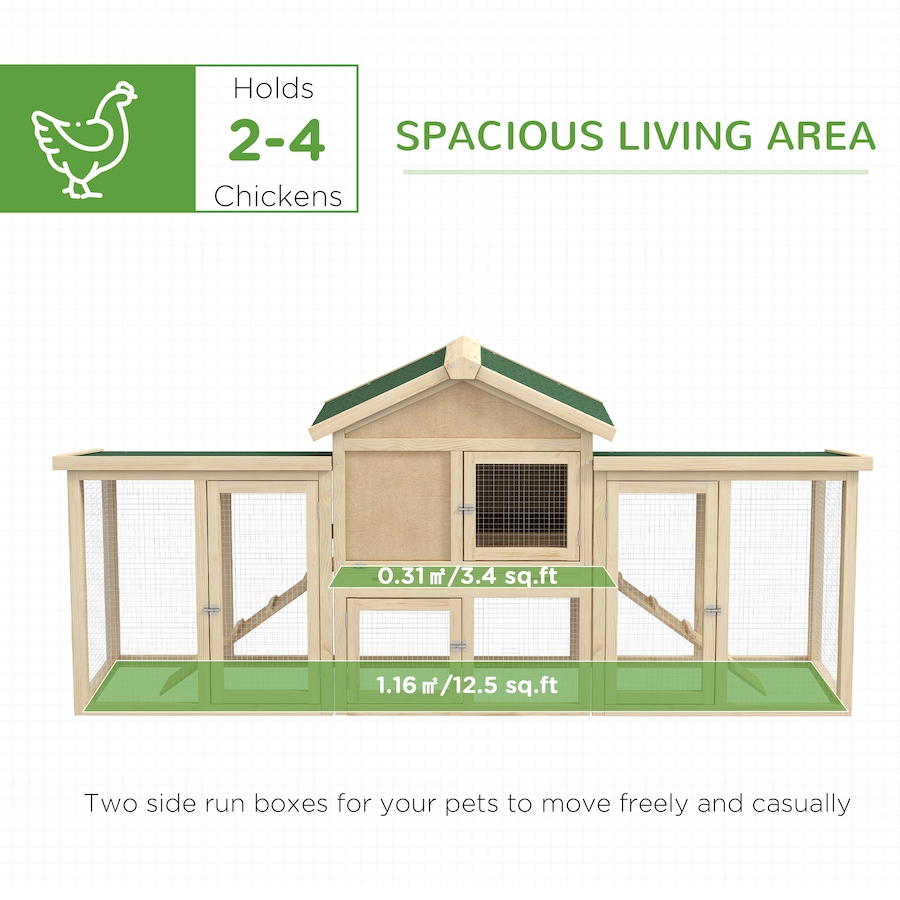 Image 962370_ALTMORE3.jpg, Product 962-370 / Price $219.99, PawHut Chicken Coop, Wooden Large Rabbit Hutch with Nesting Box, Run, Ramp from PawHut on TSC.ca's Home & Garden department