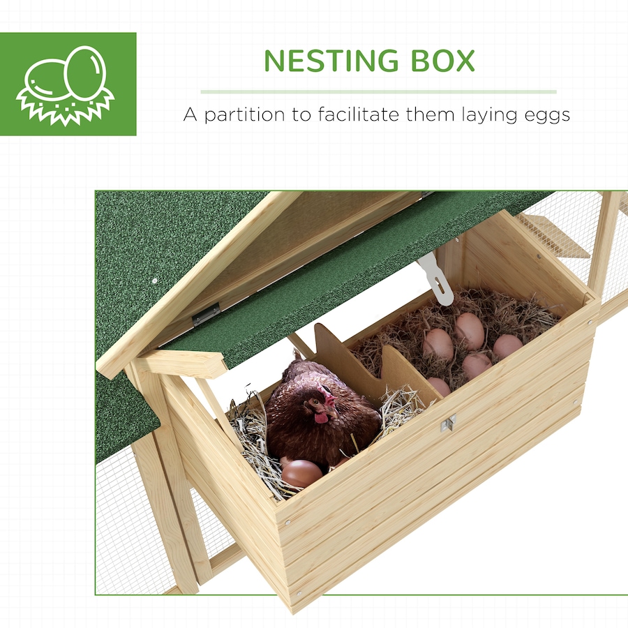 Image 962370_ALTMORE5.jpg, Product 962-370 / Price $219.99, PawHut Chicken Coop, Wooden Large Rabbit Hutch with Nesting Box, Run, Ramp from PawHut on TSC.ca's Home & Garden department