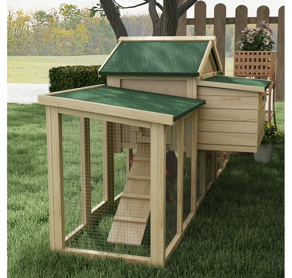 Image 962370_ALTMORE8.jpg, Product 962-370 / Price $277.99, PawHut Chicken Coop, Wooden Large Rabbit Hutch with Nesting Box, Run, Ramp from PawHut on TSC.ca's Home & Garden department