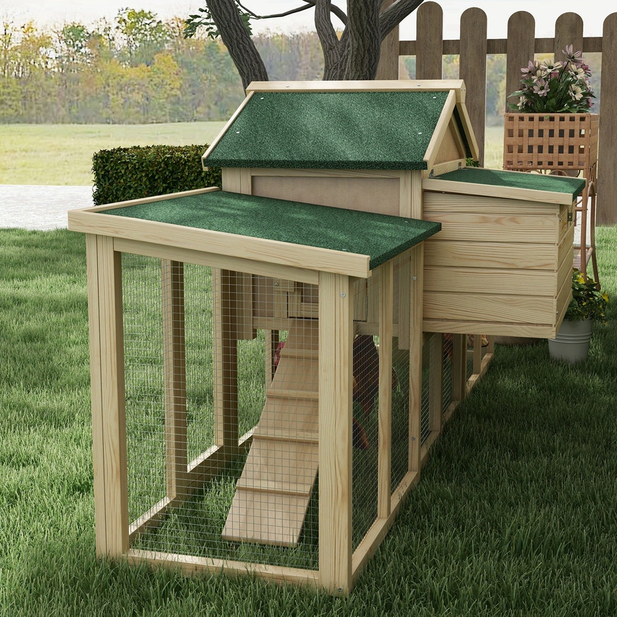 Image 962370_ALTMORE8.jpg, Product 962-370 / Price $219.99, PawHut Chicken Coop, Wooden Large Rabbit Hutch with Nesting Box, Run, Ramp from PawHut on TSC.ca's Home & Garden department