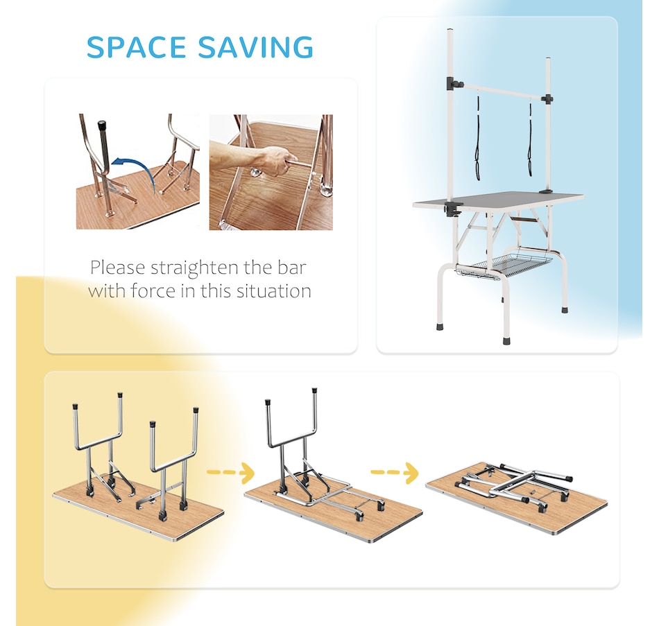 Image 962372_ALTMORE7.jpg, Product 962-372 / Price $159.99, PawHut Adjustable Dog Grooming Table with 2 Safety Slings, Grey from PawHut on TSC.ca's Home & Garden department