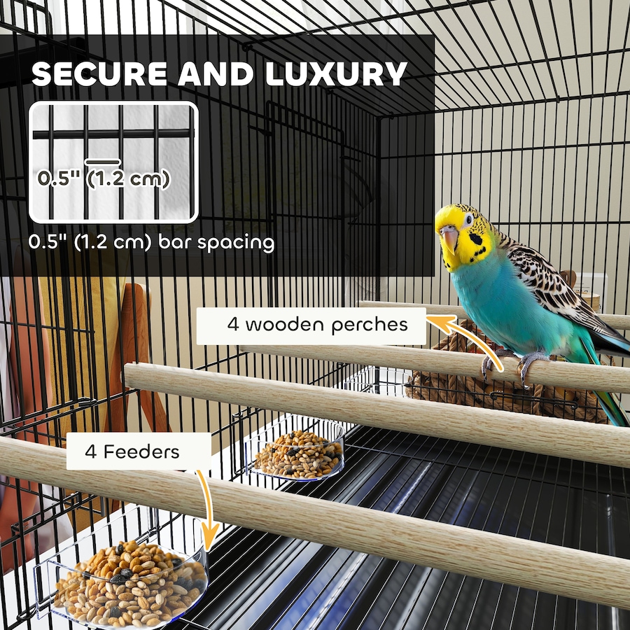 Image 962389_ALTMORE4.jpg, Product 962-389 / Price $76.99, PawHut 18" H Bird Cage, Parakeet Cages for Budgie, Lovebird, Canary from PawHut on TSC.ca's Home & Garden department